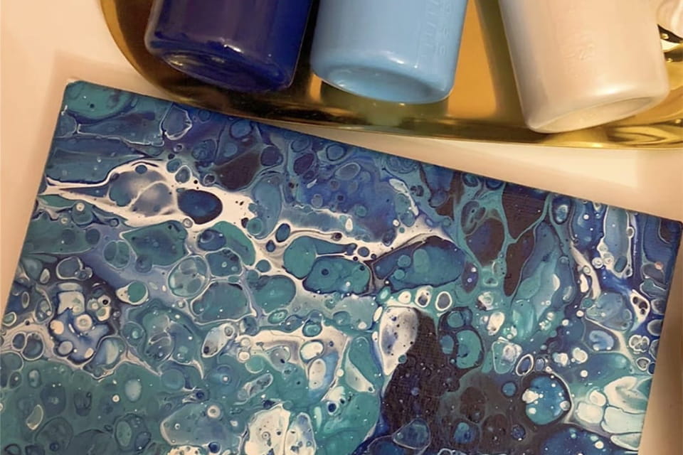 Cell Acrylic Pour