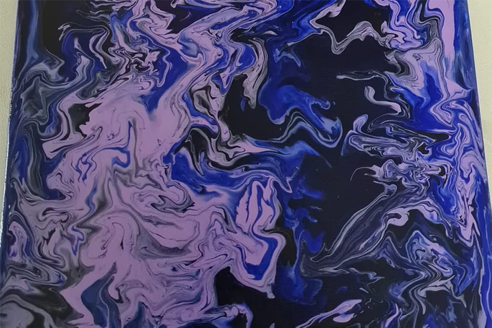 Cell Acrylic Pour