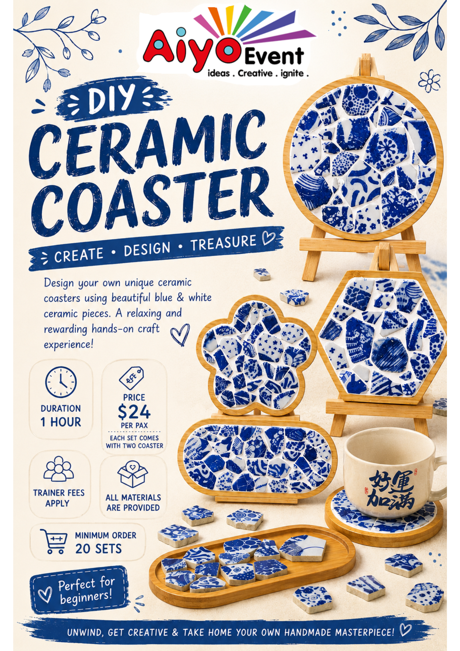 DIY Ceramic Coaster Workshop